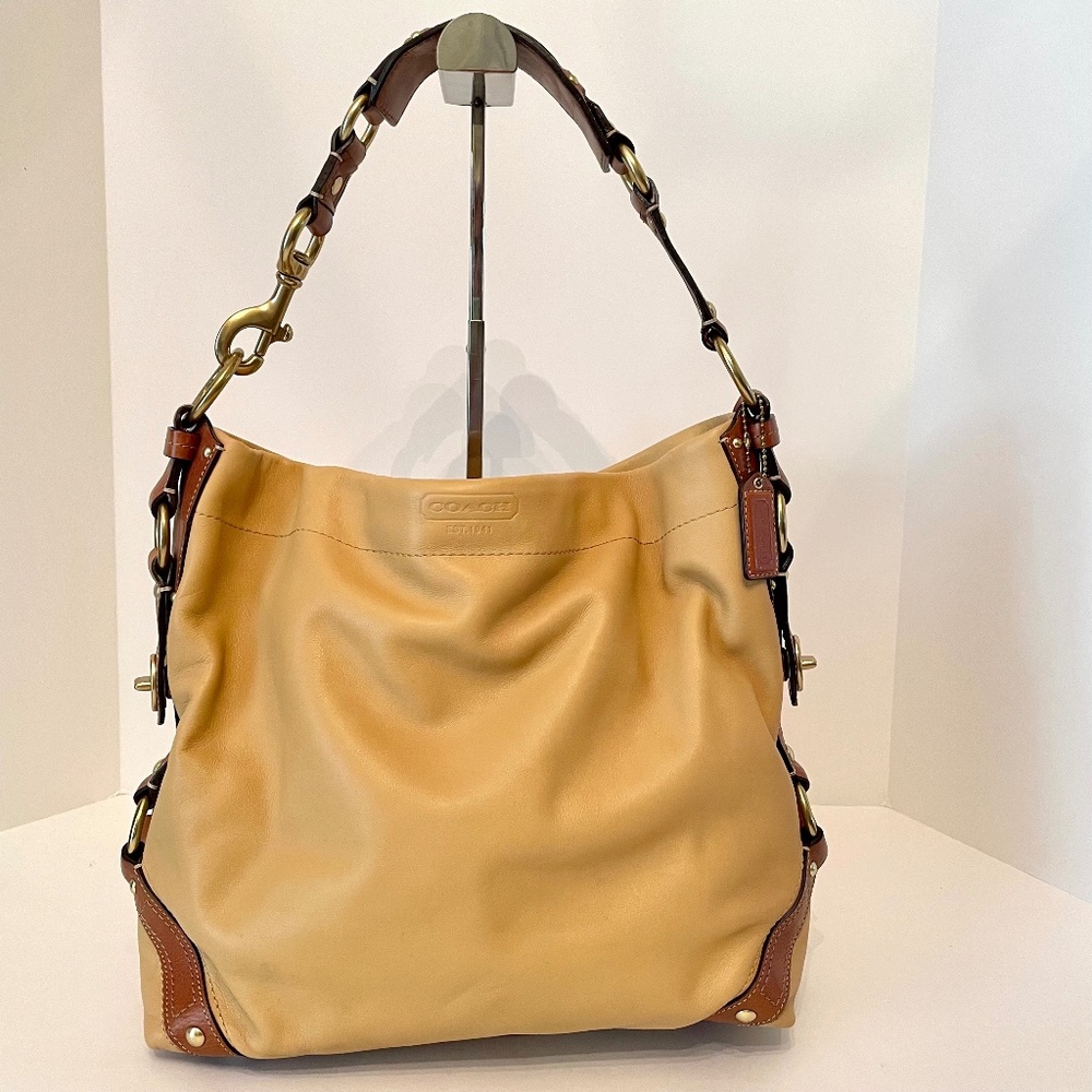 Coach Large Carly Nappa Leather 10616 Hobo Shoulder Bag